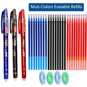 지울 수있는 젤 펜 세트 볼펜 막대 0.5mm 리필 Muti-Colors 잉크 빨 수있는 손잡이 편지지 학교 사무실 필기구