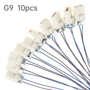 세라믹 램프 베이스 거치대 커넥터, LED 할로겐 램프 전구 거치대 베이스, G9 전구 소켓, 10 개