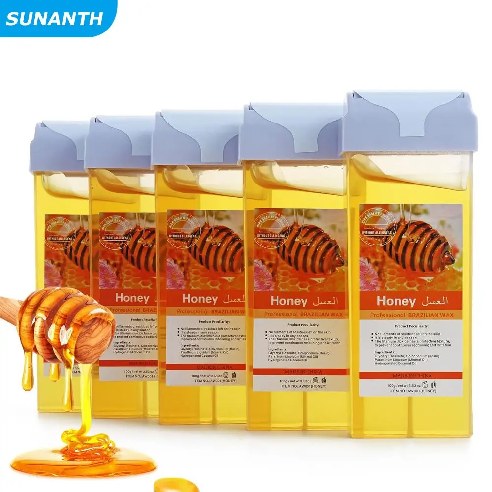 제모 왁스 왁스 리필 소프트 왁스 롤러 카트리지 롤 온 왁싱 키트 알로에 제모 롤링 왁스 민감성 피부용