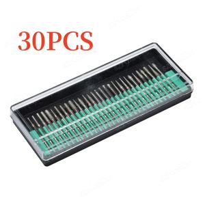 30pcs 생크 다이아몬드 Burs Dremel 전기 그라인더 전원 액세서리에 대 한 상자 세트 연마 드릴 비트 로타리 도구 세트 2.35/3mm