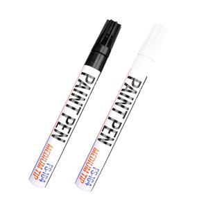 검정색/흰색 유성 페인트 펜, 금속, 목재, 캔버스, 직물, 플라스틱, 타이어, 유리, 방수용 영구 마커