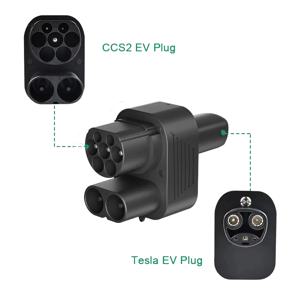 베레 CCS2 - 테슬라 AC+DC 어댑터 정품 250A 모델 3/X/Y/S CCS 콤보 2 어댑터, CCS2 및 Type2 충전기 지원