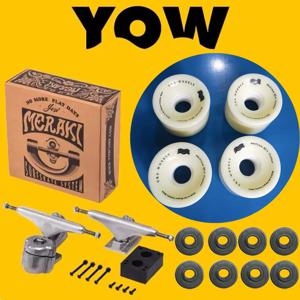 정품 YOW 랜드 서핑 스케이트보드 트럭 롱보드 브래킷(휠과 베어링이 함께 포함된 접시, 좋은 품질 수준)