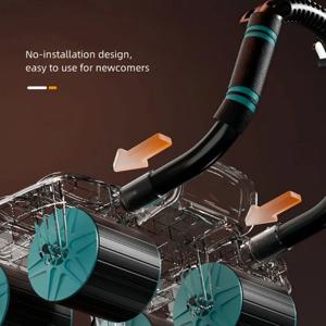 복부 휠 운동기구 6륜 디자인 슬라이더 복부 운동 휠 자동 리바운드 미끄럼 방지 홈 짐 피트니스 장비