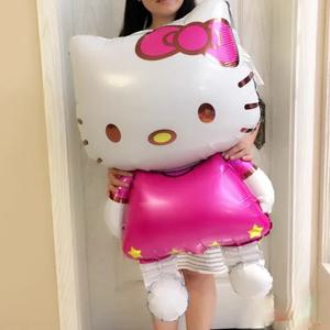 116x68cm 헬로 키티 알루미늄 호일 풍선 3D 입체 대형 풍선 어린이 성인 생일 웨딩 장식 파티 용품