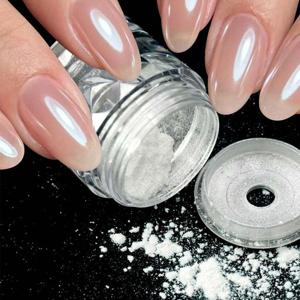 크롬 네일 파우더, 얼음 투명 오로라, 글로스 진주, 레인보우 컬러 파우더, 금속 안료, 네일 아트 제작, 1 개