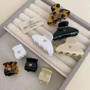 한국어 버전의 문자 b 머리핀 아세트산 아크 잡아 클립 소녀 높은 포니 테일 프리미엄 헤어 액세서리 크랩 머리핀