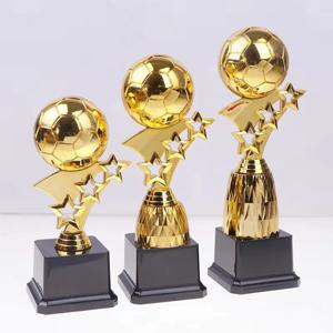 플라스틱 황금 공 상 트로피 모델 축구 대회 우승자 상 트로피 장난감 공예 기념품 우수한 선수 상 Smal