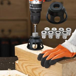 교체 가능한 수직 드릴 가이드 Doweling Jig Kit 드릴 포지셔닝 알루미늄 합금 포켓 홀 지그 스트레이트 앵글 가이드 로케이터