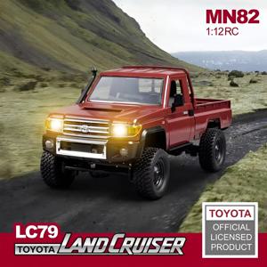 MN82 4WD RC 오프로드 차량 1/12 LC79 픽업 등산 자동차 LED 조명 전체 크기 시뮬레이션 RC 등산 자동차 소년 장난감 자동차