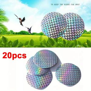 20개입 원형 붙이는 새 퇴치 테이프 반사형 조류 퇴치 스틱 테이프 비둘기 농장 조류 퇴치 도구