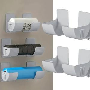 4 팩 펀치없는 스토리지 랙 주방 플라스틱 랩 쓰레기 봉투 캐비닛 스토리지 랙 냉장고 사이드 스토리지 랙