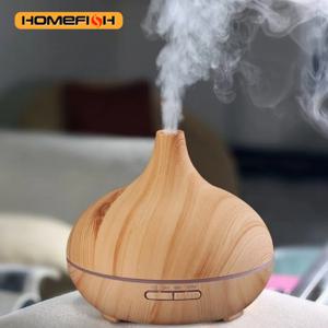 회전하는 불꽃 효과가 있는 HOMEFISH USB 침실 가습기 아로마테라피 디퓨저 미스트 메이커 포거 및 프로젝션 라이트