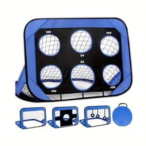 4가지 모드 팝업 축구 골대 네트 4 in 1 접이식 축구 골대 실내외 겸용, 패스 및 슈팅 정확도 향상