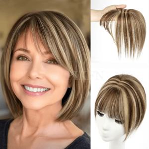 5x9cm 리얼 인모 헤어피스 8