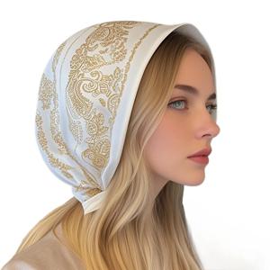 여성용 68cm 프레임 캐슈 프린트 스카프 가을 및 겨울용 폴리에스터 섬유 스카프 따뜻한 자외선 차단 목 터번 숄