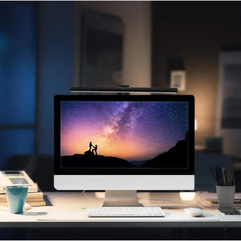 컴퓨터 모니터 스크린 라이트 바 LED 데스크 램프 모니터 라이트 바 눈 보호 무단계 조광 조명 테이블 램프 작업 및 게임용