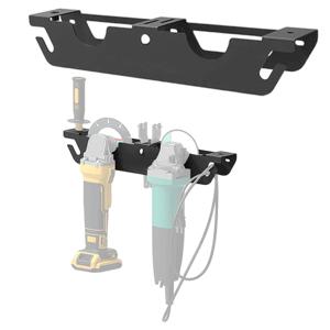 앵글 그라인더 홀더 폴리 셔 커터 워크샵 차고 주최자를위한 코드 행거 벽 마운트 브래킷이있는 내구성있는 금속 도구 랙