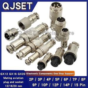 1 세트 2핀/3/4/5/6/7/8/9/10/12/14/15핀 GX12 GX16 GX20 항공 플러그 항공 소켓 버트 조인트 남성 여성 도킹 커넥터