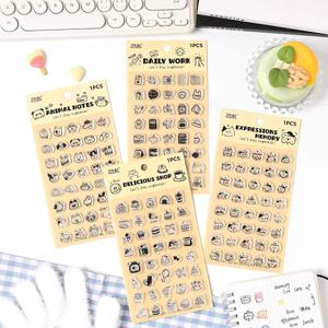 귀여운 어린이 실리콘 인감 스탬핑 핸드북 인감 아트 장식 DIY 스크랩북 일기 앨범 학생 문구 미적