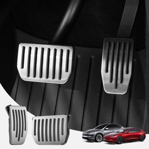 YZ 새로운 모델 Y 하이랜드 테슬라 모델 3 주니퍼 2019-2025 풋 페달 커버 스냅핏 합금 가스 연료 브레이크 가속 페달 액세서리 장착