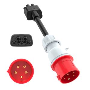 테슬라 모델 S,3,X,Y 2세대 EV 충전기 유니버설 모바일 커넥터 32A 레드 어댑터 테슬라 5PIN 레드 CEE 어댑터용