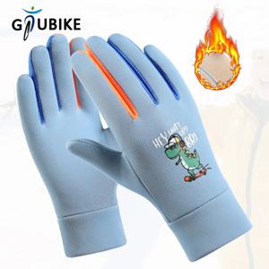 GTUBIKE 겨울 어린이 장갑 만화 공룡 사이클링 어린이 따뜻한 스포츠 스키 방풍 방수 소년 소녀 장갑