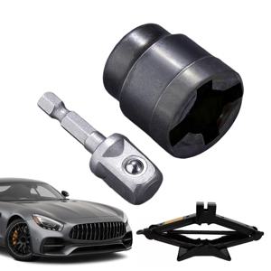 범용 시저 자동차 잭 어댑터 RV 스태빌라이저 잭 드릴 어댑터 자동차 분해 도구 스틸 볼 조인트 로드 임팩트 렌치 도구