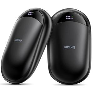 콜드스카이 2-in-1 손난로 충전식 2팩 자석식 전기 손난로 디지털 디스플레이, 휴대용 포켓 손난로