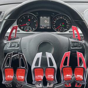 DSG 스티어링 휠 패들 익스텐션 시프트 커버 (폭스바겐 골프 5 6 MK6 GTI R 제타 MK5 파사트 B6 B7 CC 폴로 샤란 티구안 시트 레온 용)