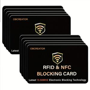 10/5개 RFID 차단 카드 보호기, 은행 직불/신용 카드용 도난 방지 비접촉식 NFC 차단기, 지갑 보호