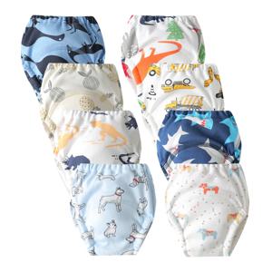 8pcs/6pcs 빨 수있는 아기 변기 훈련 바지 재사용 가능한 화장실 트레이너 팬티 재사용 가능한 천 기저귀 기저귀 속옷 팬티 변경