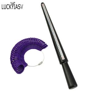 보석 도구 반지 크기 맨드릴 스틱 손가락 게이지 반지 Sizer 측정 보석 도구 세트 반지 크기 패션 보석 도구