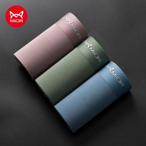 MiiOW 3Pcs 남자 속옷 복서 반바지 모달 원활한 컴포트 속옷 남자 복서 플러스 크기 남성 팬티 5XL 2022 새로운