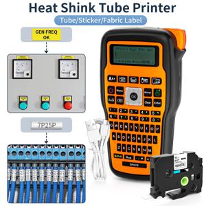 E1000 PRO 접착 스티커 프린터 휴대용 프린터 지원 Brother tze231 hse231 fa231 fx231과 호환되는 6-12mm 라벨 테이프