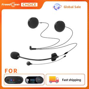 Freedconn 오토바이 헬멧 헤드셋 액세서리 소프트 하드 이어폰 마이크, T COM SC VB 풀 오픈 페이스 헬멧용, 2 in 1, 5 핀, 신제품