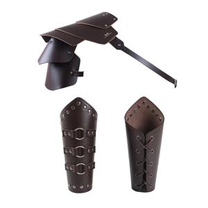 중세 복고풍 다층 가죽 박힌 어깨 바이킹 스타일 전사 어깨 갑옷 콤보 할로윈 의상 코스프레