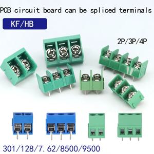 50pcs/10pcs kf350-2p 3p 3.5mm 300v 10A 피치 2 3 핀 접합 가능 플러그인 PCB 나사 고정 터미널 블록 커넥터 24-18 AWG 케이블