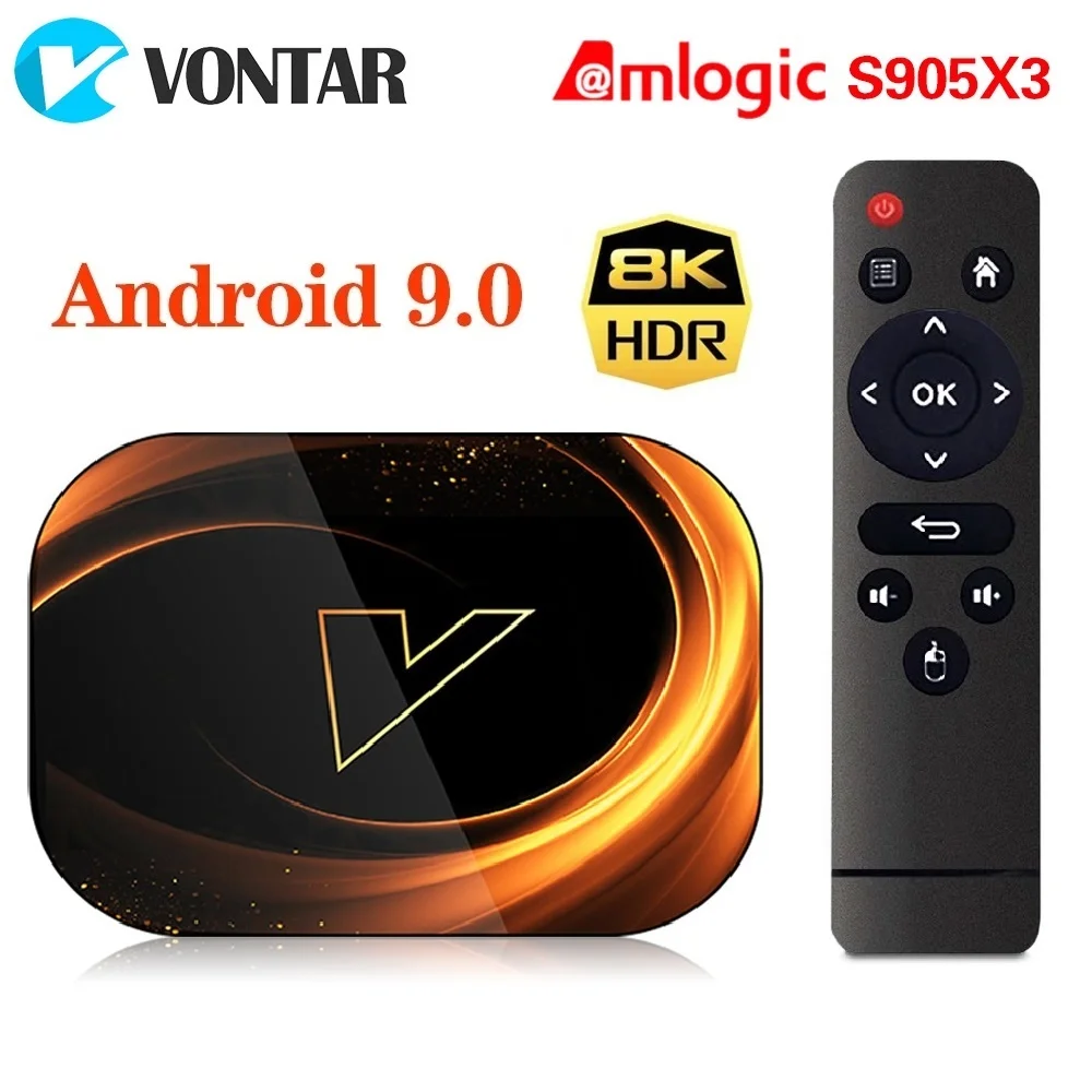 VONTAR X3 4GB 32GB 8K TV 박스 안드로이드 9 스마트 안드로이드 TVBOX 9.0 Amlogic S905X3 Wifi 1080P BT 4K 셋톱 박스 미디어 플레이어