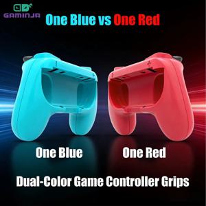 GAMINJA 2Pcs 닌텐도 스위치 용 내마모성 핸들 컨트롤러 스위치 조이 콘 용 인체 공학적 핸드 그립 컨트롤러 핸들