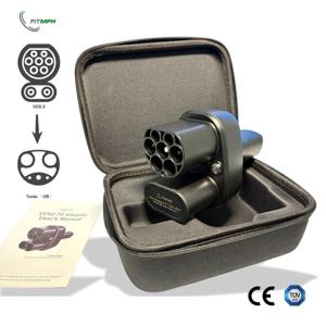 FITMPH CCS2 + 타입 2-NACS 테슬라 어댑터, DC 및 AC 2-in-1 어댑터, 250kW, 모델 3/X/Y/S, 미국 테슬라 유럽 고속 충전