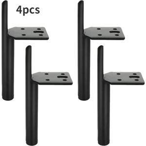 의자베이스 맞춤형 매트 블랙 질감 가구 액세서리, 세련된 금속 다리미 소파 스탠드, 15cm, 20cm, 4 개