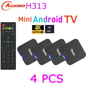 Tanix TX1 안드로이드 10 TV 박스 쿼드 코어 올위너 H313 2.4G 와이파이 4K 3D HD 16GB 4개 2개 1개