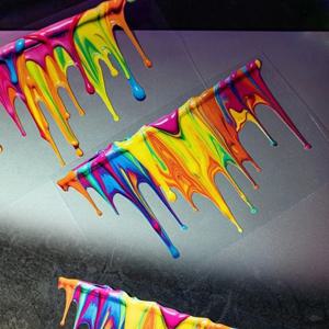 유체 페인트 무지개 오토바이 스티커 방수 비닐 데칼 모터바이크 전기차 프론트 카울 탱크 사이드 페어링 장식