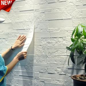 3D 자체 접착 솔리드 컬러 벽 스티커 35x35cm 방수 DIY 거실 배경 벽돌 패턴 홈 장식