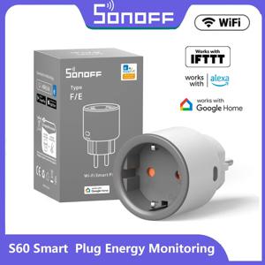 SONOFF S60 EU SONOFF Wifi 소켓 Wifi 스마트 소켓 과부하 보호 타이머 EWeLink 홈 IFTTT를 통한 스마트 장면 원격 제어