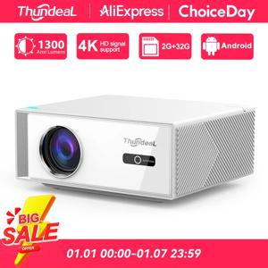 ThundeaL TD95W 안드로이드 프로젝터 풀 HD 1080P WiFi 2K 4K 홈 시네마 휴대용 스마트 TV 비디오 영화 회의 Led TD95 프로젝터
