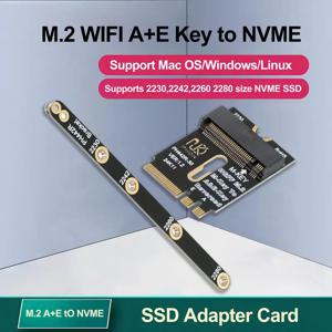 M.2 Key A+E - NVME SSD 어댑터 M.2 WIFI 인터페이스 A/E 키 - M 키 gen3 X4 (2230 2242 2260 2260 2260 2280 SSD 라이저 카드용)
