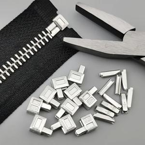 프리미엄 금속 지퍼 헤드 세트 (골드, 실버, 브론즈, 블랙) - DIY 의류, 가방 수리용, 내구성 좋고 부드러움