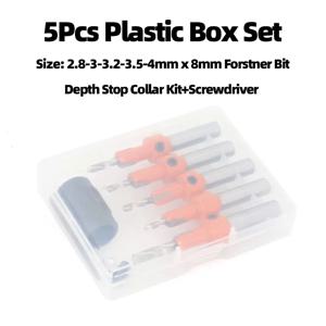 5PCS 세트 8mm 조정 가능한 카운터 싱크 드릴 비트 세트, 목공, 구멍 열기 용 드릴 비트 카운터 싱커 드릴 비트 세트